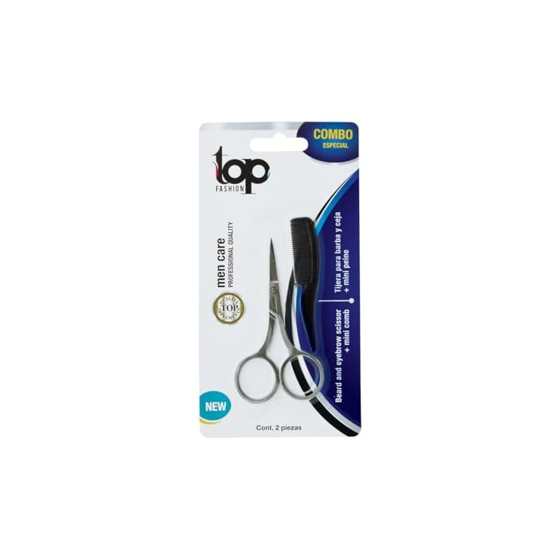 PRACTICO KIT DE TIJERA PARA RECORTAR BARBA Y CEJA +
