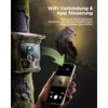 CEYOMUR Solar Wildlife Camera 4K 30fps, 46MP Wildlife Camera WLAN