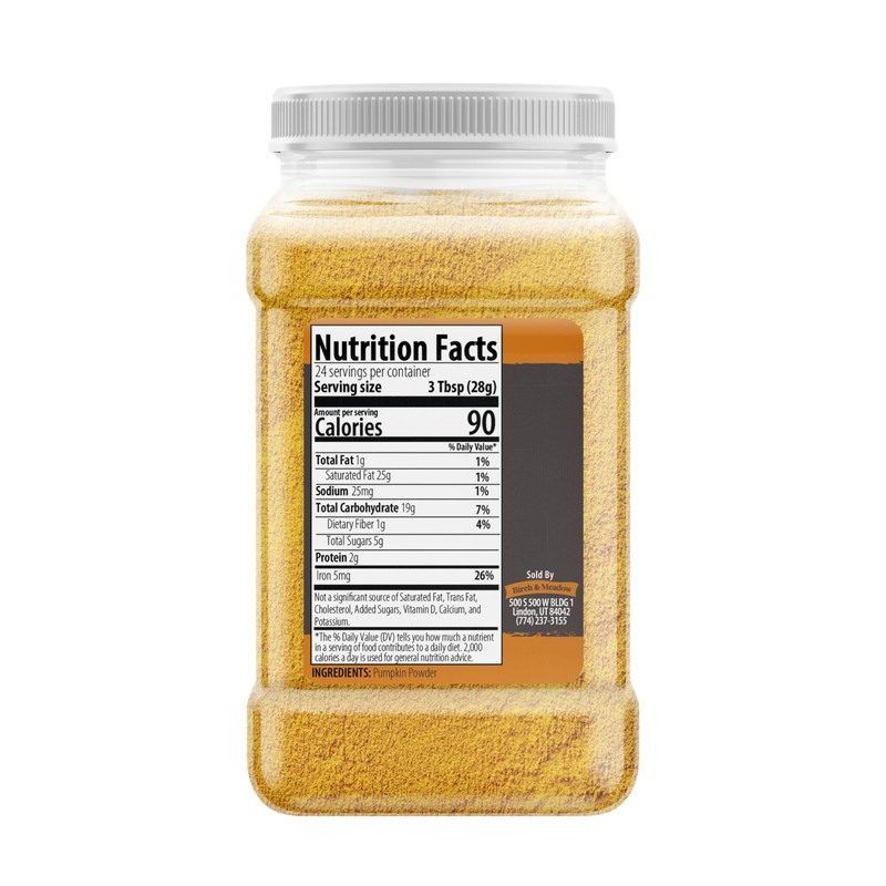 Birch & Meadow Pumpkin Powder, 1.5 lb, Smoothies & Juices,