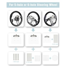 CaBYbigG Universal Steering Wheel Golf Score Card Holder for Golf Cart EZGO Club CAR Yamaha, with Pen Holder on Steering, Colorless Acrylic