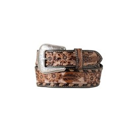 Nocona Belt Co. Men's Tooled Floral Leather Belt Brown 34