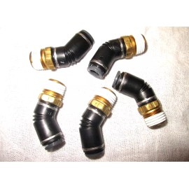 SMC 5 SMC 1/4 Tube OD x 1/4 NPT  45 Degree MALE ELBOW Connector Fittings KV2K07-35S