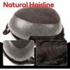 Ehairc Mens Toupee French Lace Pu Front Hair System For