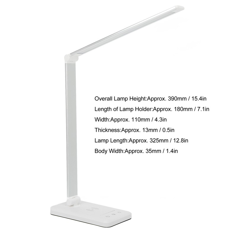 LED Desk Lamp 5 Levels Touch Control USB Eye Protection