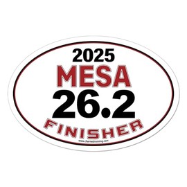 Charmed Running Brand Mesa Marathon 26.2 Finisher Car Magnet with Custom Year Option