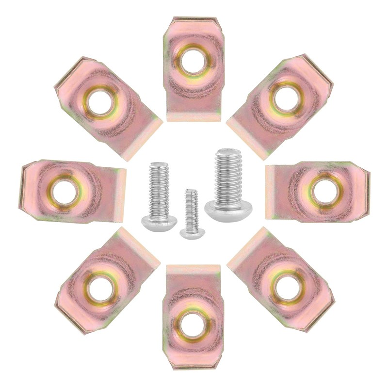 HSEAMALL Pack of 115 Metal Nuts Thread Cip Nut M4