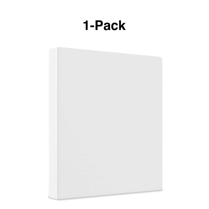 Staples 374815 1-Inch Simply View Binders with Round Rings White
