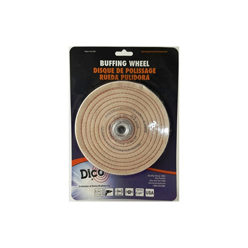 Dico 527-40-6 1/4-Inch Spiral Sewn 6-Inch Diameter 1/2-Inch Thick Buffing