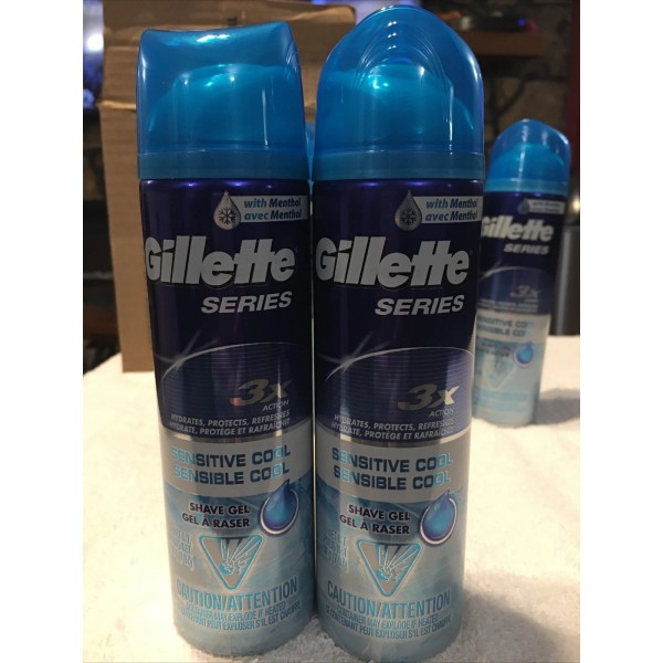 Gillette (2 Pk) Series 3X Action Sensitive Cool Shave Gel