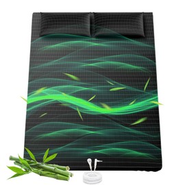 Grounding Sheets Queen, 90% Rayon Derived from Bamboo Grounded Bed Sheets, Cooling & Breathable, Deep Pocket Grounding Fitted Sheet 10% Silver Fiber for Improved Sleep (Black, Queen - 60"x80"x15")