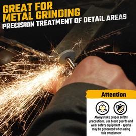 NuoDunco 1-4/5 Inch Bench Grinding Wheel for Die Grinder Diamond Grinding Stone for General Purpose Metal & DIY Craft, 3/8 Arbor, 150 Grit, Carbide Bench Grinder Wheel Drill Attachment, 1 Pack