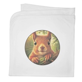 Azeeda 'Smiling Red Squirrel' Cotton Baby Blanket/Shawl (BY00039751)