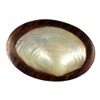 GURU SHOP Coconut Wood Soap Dish with Mother of Pearl,