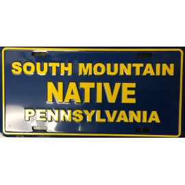 South Mountain, Pennsylvania NATIVE License plate