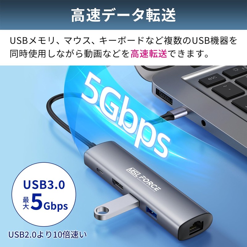 Reliable Japanese Company USB-C 5 in 1 Multi-functional Hub, 5