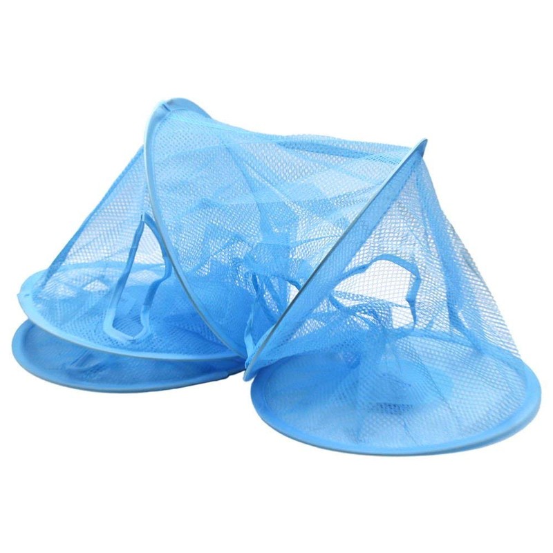 3 Pcs Hanging Mesh Space Foldable 3 Compartments Storage Basket