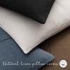 Decorative Linen Throw Pillow Covers 20x20 Set of 2 Solid