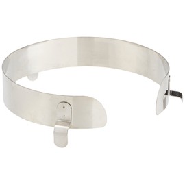 Sammons Preston Large Stainless Steel Food Guard for 9" - 11" Plates, Secure Food Spill Protection for Independent Eating, Easy to Clean and Dishwasher Safe Plate Protector