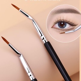 5 Stück Gebogener Eyeliner-Pinsel, Gebogener Make-up-Pinsel, Gebogener Liner-Make-up-Pinsel, Dünner, Abgewinkelter Eyeliner-Pinsel Zum Auftragen Gel-, Flüssig- oder Puder-Eyeliner