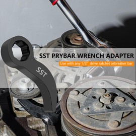SST Pry Bar Wrench Adaptor Head, Crowbar Adapter Head Tool, Half Shaft Removal Car Repairing Tools 1/2" Drive, Pry Bar Wrench Adaptor Head for Tight Spaces