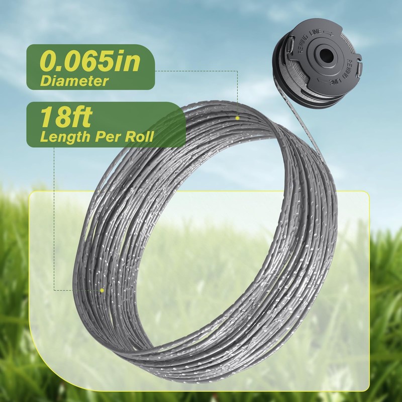 YWTESCH YWTESCH 8 Pack Weed Wacker String Fit for Greenworks