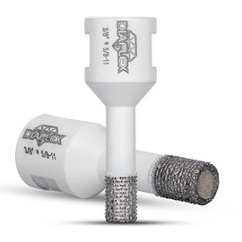 Diaflex Premium Brazed Core Bit – 3/8" Diamond Hole Saw for Porcelain, Ceramic, Stone, Dekton – 5/8"-11 Thread – Fast Clean Cuts – Vacuum Brazed – Wet or Dry Use