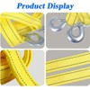 Heavy Duty Tow Strap with Solid Metal Hooks,10,000lbs Recovery Capacity
