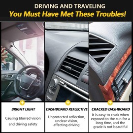 IIKSDII Dash Cover Custom Fit for Hon-da CRV CR-V Hybrid 2017 2018 2019 2020 2021 2022 Dashboard Cover Non-Slip Pad Dash Board Mat Accessories