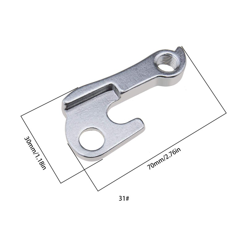 YINETTECH 2 Pcs Aluminum Alloy Mountain Bike Derailleur Hanger