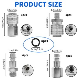 ZITUZY Pack of 10 Euro Compressed Air Coupling 1/4 Inch BSP Quick Coupling Compressed Air Couplings 1/4 Inch Compressed Air Connection for Hoses Coupling Plug Air Line Hose Compressor