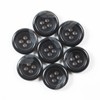 80 Pcs 3/4inch Large Black Buttons for Sewing Round Resin