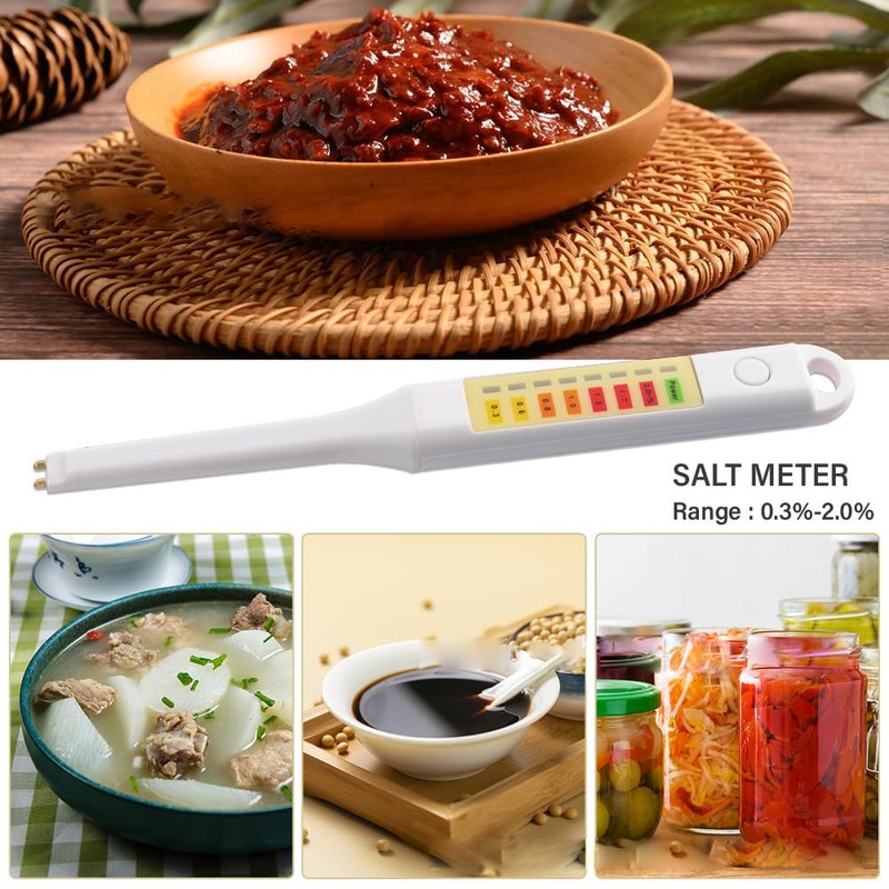 LiebeWH Handheld Food Salinity Tester Salinometer with LED Display Salt