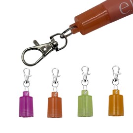 SNOSHO 4 Pcs Keychain Cap for e.l.f Lip Balm 0.21 oz,Portable Holder Keychain Cap Compatible with e.l.f 0.21 oz Lip Repair Tubes (colorful)