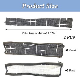 CHENNAN 1 Pair of Armrest Covers, Armrest Covers for Office Chairs with Zip, Removable Chair Armrest Cover, Stretchy Polyester Office Chair Protective Covers, Suitable for Home and Office (A)