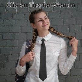 LHXzizizi Ties for Women, Womens Tie Pre-Tied Clip on Necktie for Women Girls Shirt Uniform Office School Party Church