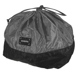 asobito Staff Sack M Size Black 5L Lightweight Luggage Compression Compact Rectangular Travel Sports Activities