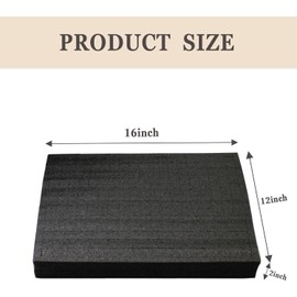 Polyurethane Foam Sheets - 16 x 12 x 2 Inch Polyurethane Pick Apart Foam Inserts Pads- Pluck Pre Cube Sheet Foam with Bottom Use for Board Game Box Cases Storage Drawer