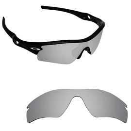 Alphax Silver Titanium Polarized Replacement Lenses for Oakley Radar Path/Radar Path Asian Fit