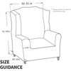 MAXIJIN Stretch Velvet Wingback Chair Slipcover 1-Piece Soft Stylish Plush