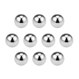 sourcing map Precision Balls 11mm Solid Chrome Steel G10 for Ball Bearing Keychain Wheel 10pcs