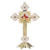 Metal Enamel Crosses Enamel Coating Anti Rust Gold White Crosses