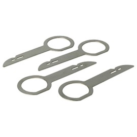 vhbw 4 x Radio Release Lever Compatible with Volkswagen Passat 3B/3BG B5 Car Radio Release Tool, 7 cm Long