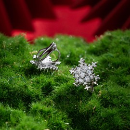 QUKE Women CZ Crystal Snowflake Shape Clip On Stud Earrings Non Pierced Earrings For Women Girls