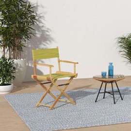 Casual Home 18" Director's Chair Natural Frame with Olive Canvas