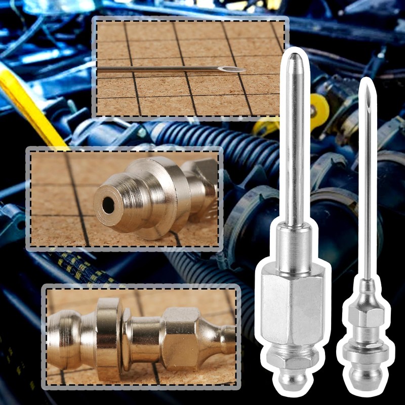 XIHIRCD 5pcs Grease Needle Nozzle, Bearing Grease Injector Needle with