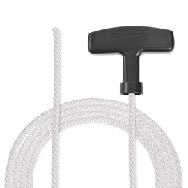 sourcing map Recoil start Rope with Handle 5mm Dia 1.3 Meter 4ft Polyester Pull Cord for 173F 188F 190F Lawn Mower Trimmer Engine Part