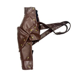 ZUYPSK Vintage Unisex Gothic PU Leather Shoulder Strap Arm Cuff Adjustable Armour Tank with Arm Strap Steampunk Cosplay Costume Accessories, brown