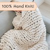 Adyrescia Chunky Knit Blanket Throw | 100% Hand Knit with