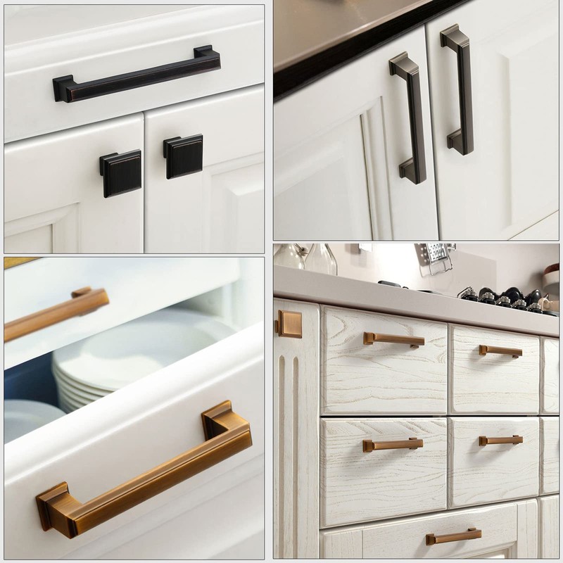 Zerniple 4 Pcs 96mm Zinc Alloy Drawer Pull Handle for