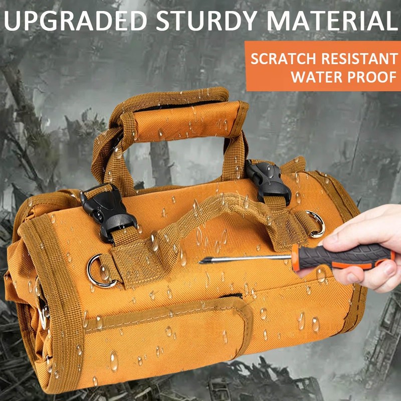 Tool Bag Roll Up, Heavy Duty Rolled Empty Tool Storage
